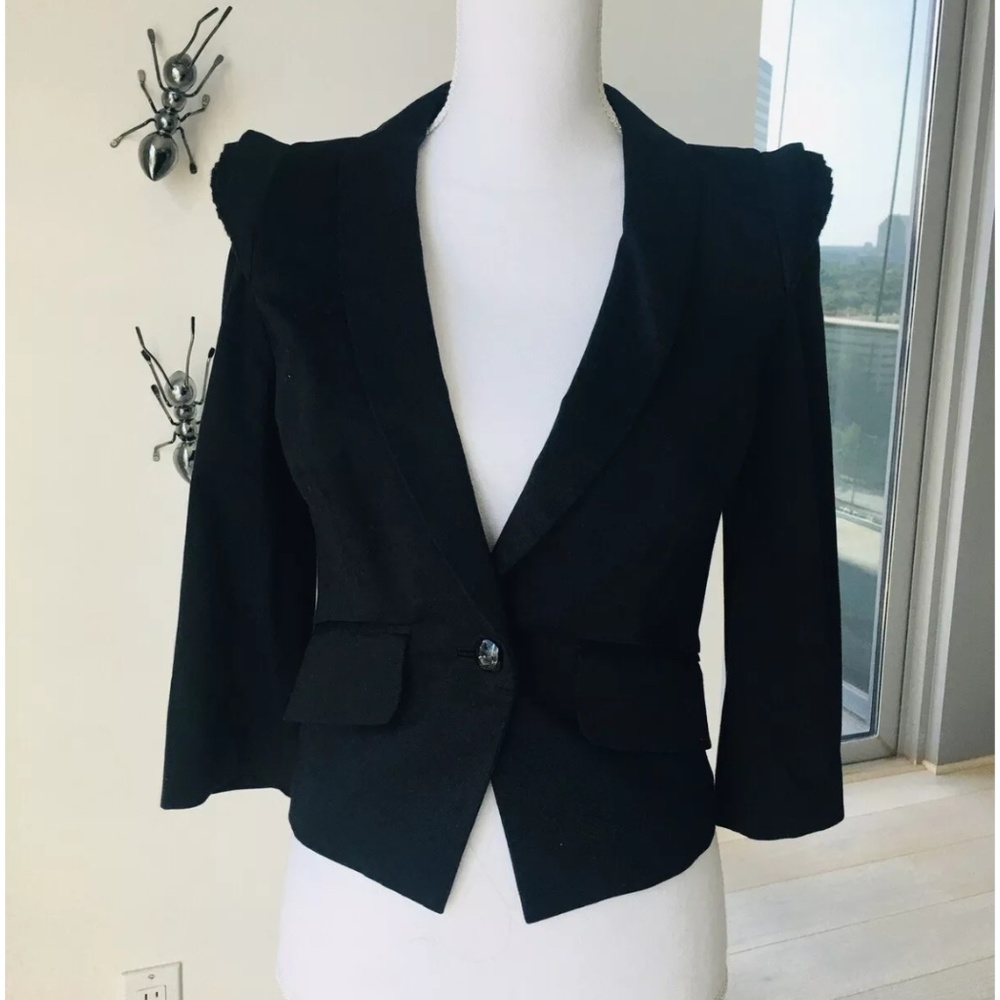 Juicy Couture Sharp Shoulder Pad Tuxedo Blazer S